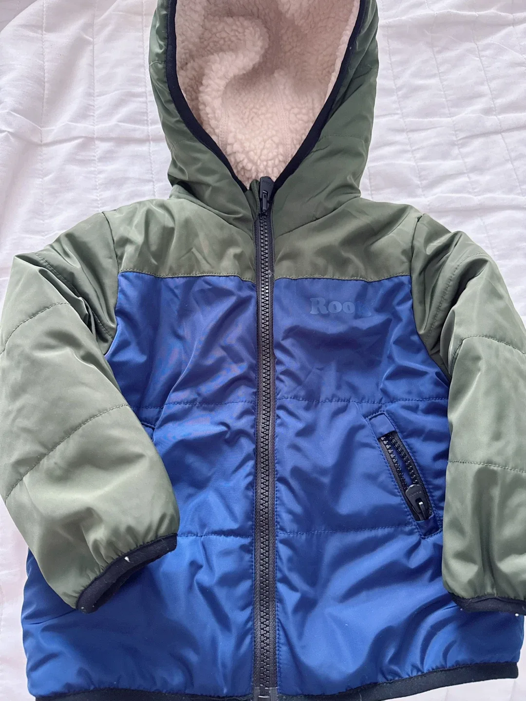 Roots Kids Puffer Jacket - Blue & Green image indicator(2)