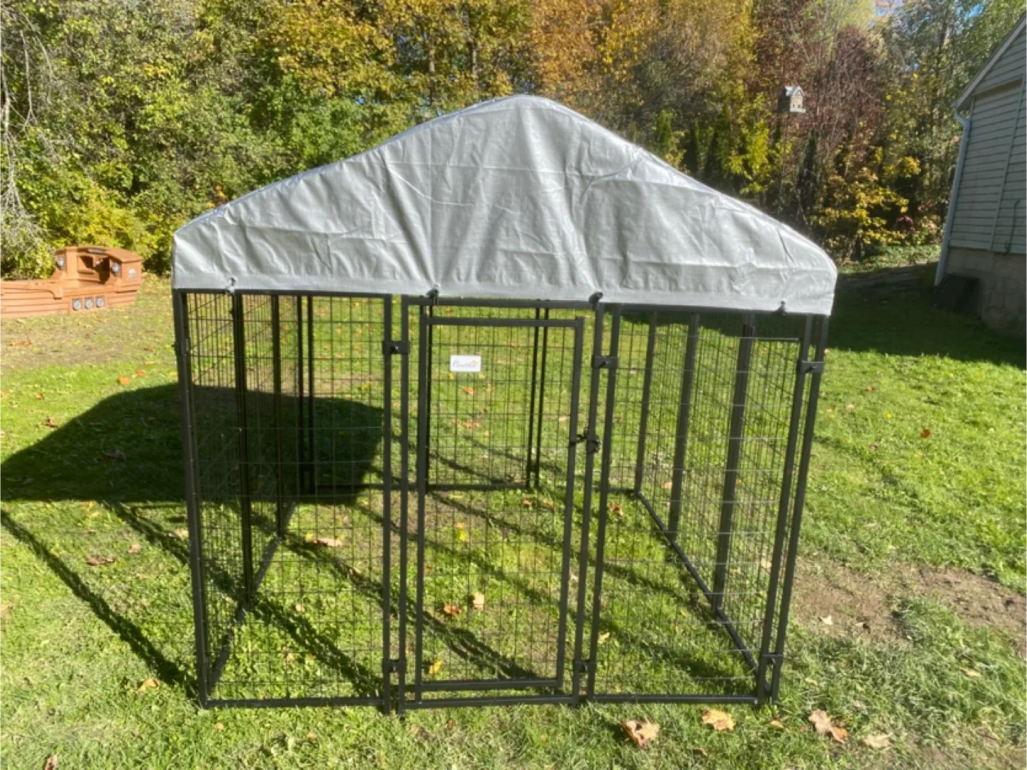 Large Outdoor Dog Kennel with Cover thumbnail