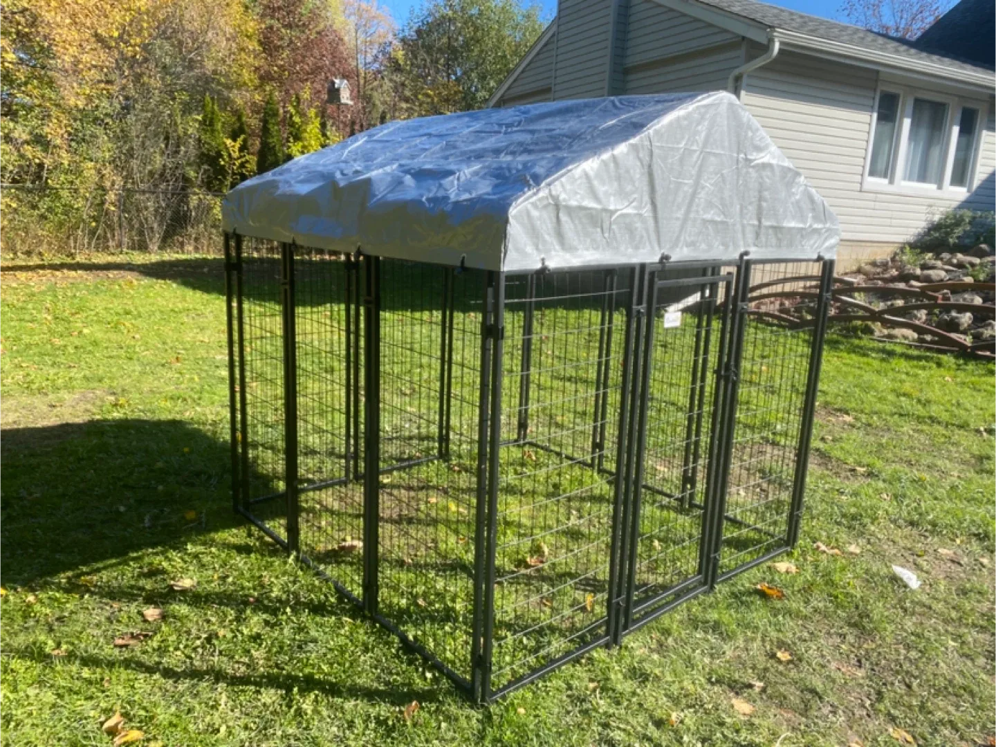 Large Outdoor Dog Kennel with Cover image indicator(6)