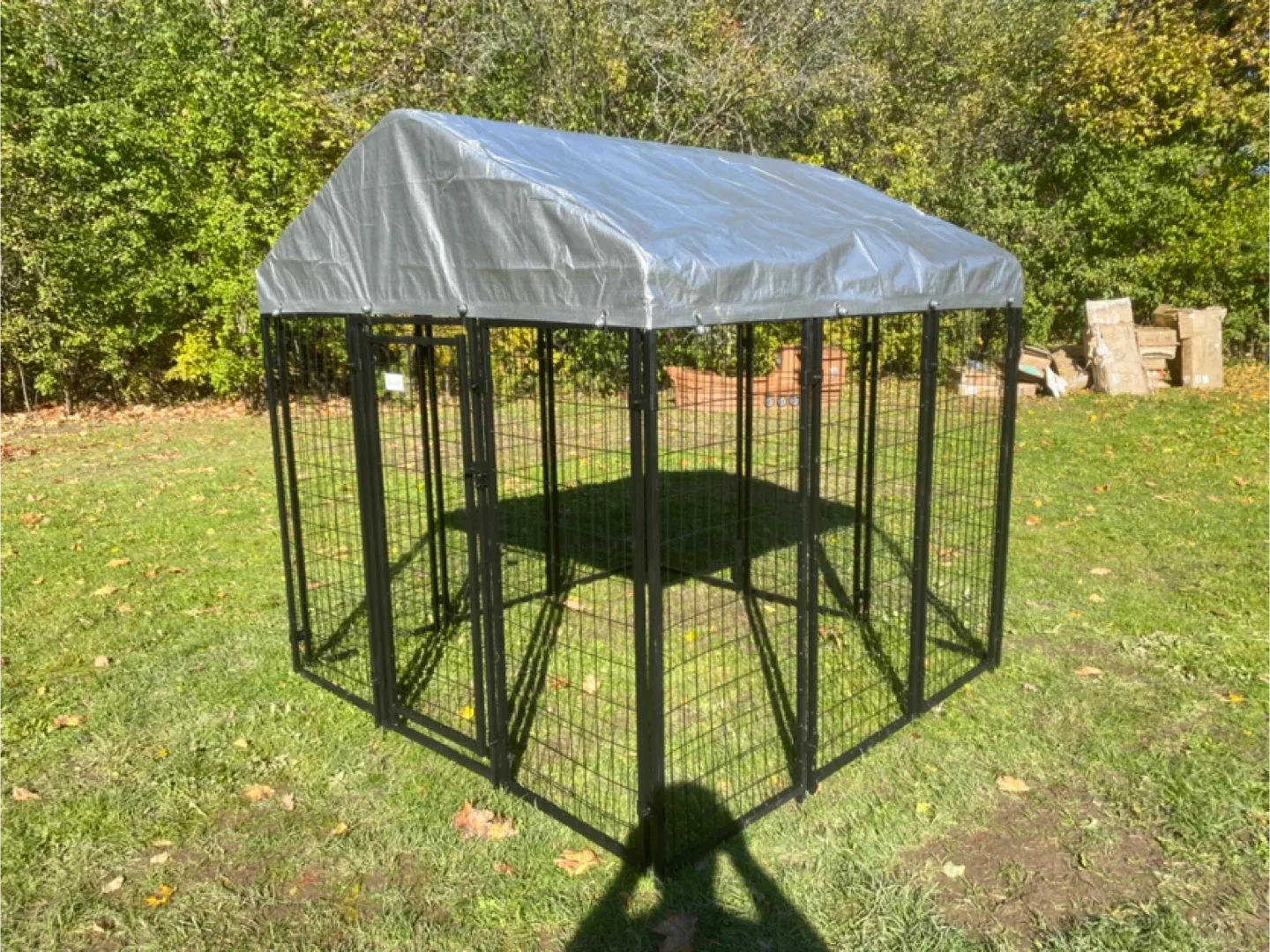 Large Outdoor Dog Kennel with Cover image indicator(3)