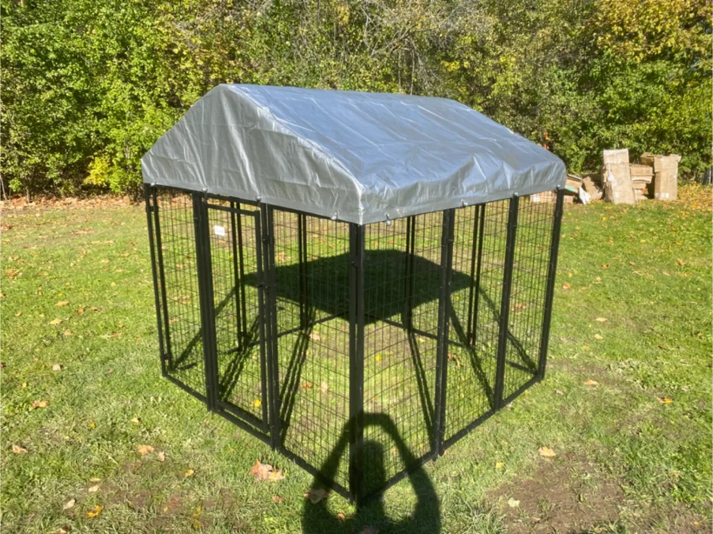 Large Outdoor Dog Kennel with Cover image indicator(2)