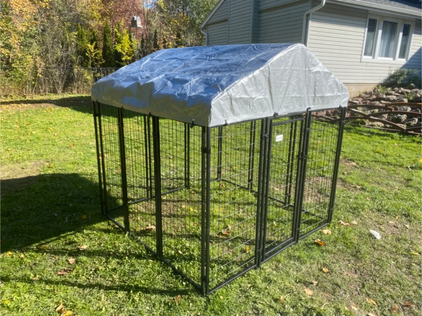 Large Outdoor Dog Kennel with Cover image indicator(5)