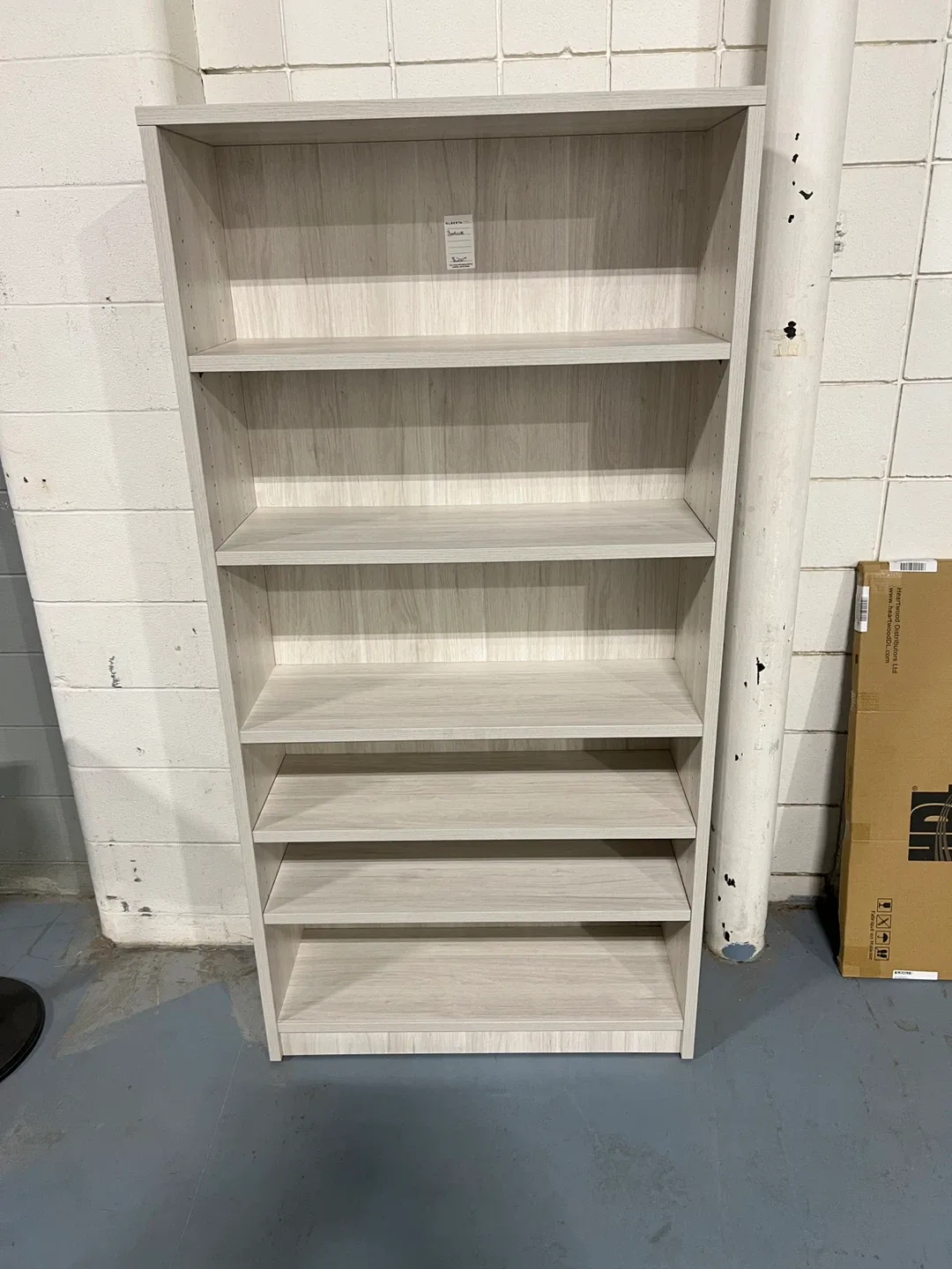 Whitewashed Wood Bookcase