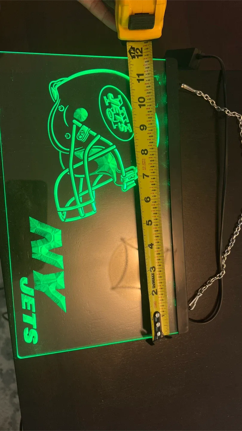 NY Jets LED Sign - 12x8 inches image indicator(2)