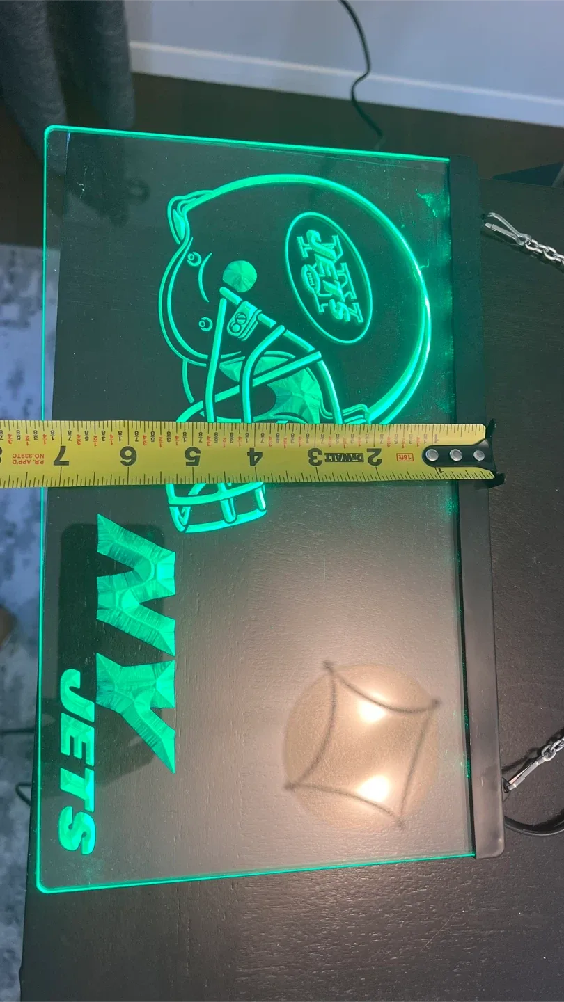 NY Jets LED Sign - 12x8 inches thumbnail