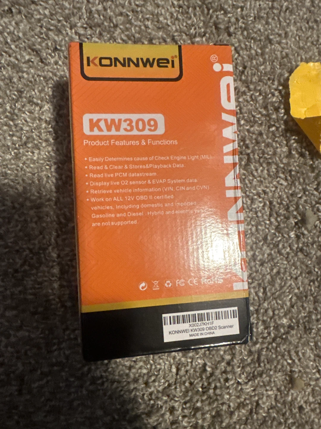 KONNWEI KW309 Vehicle Engine Fault Code Reader - New - photo 2