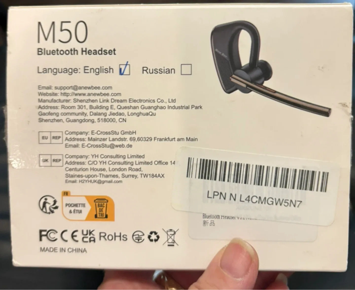 New Bee Bluetooth Headset with Case image indicator(5)