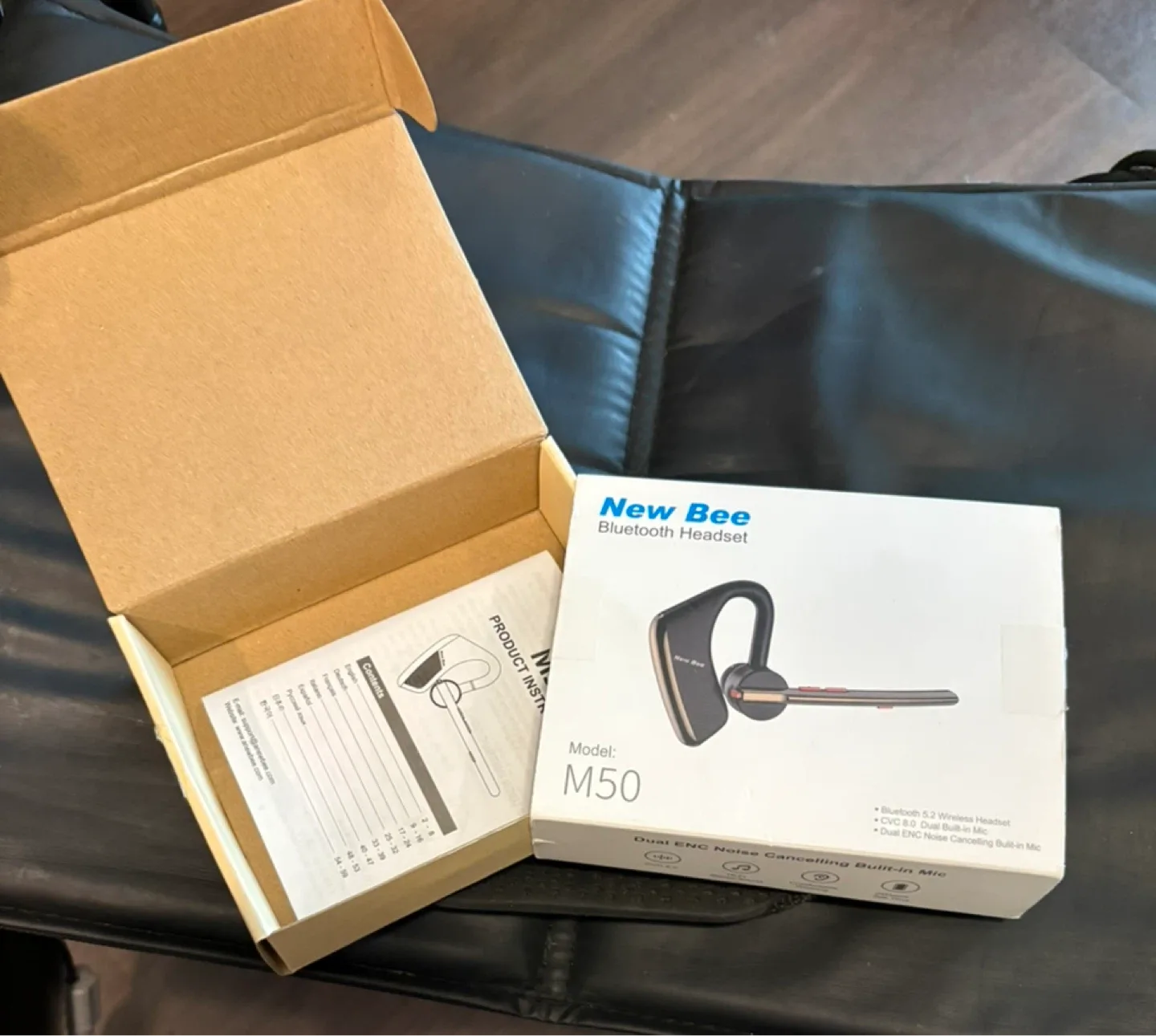 New Bee Bluetooth Headset with Case image indicator(6)