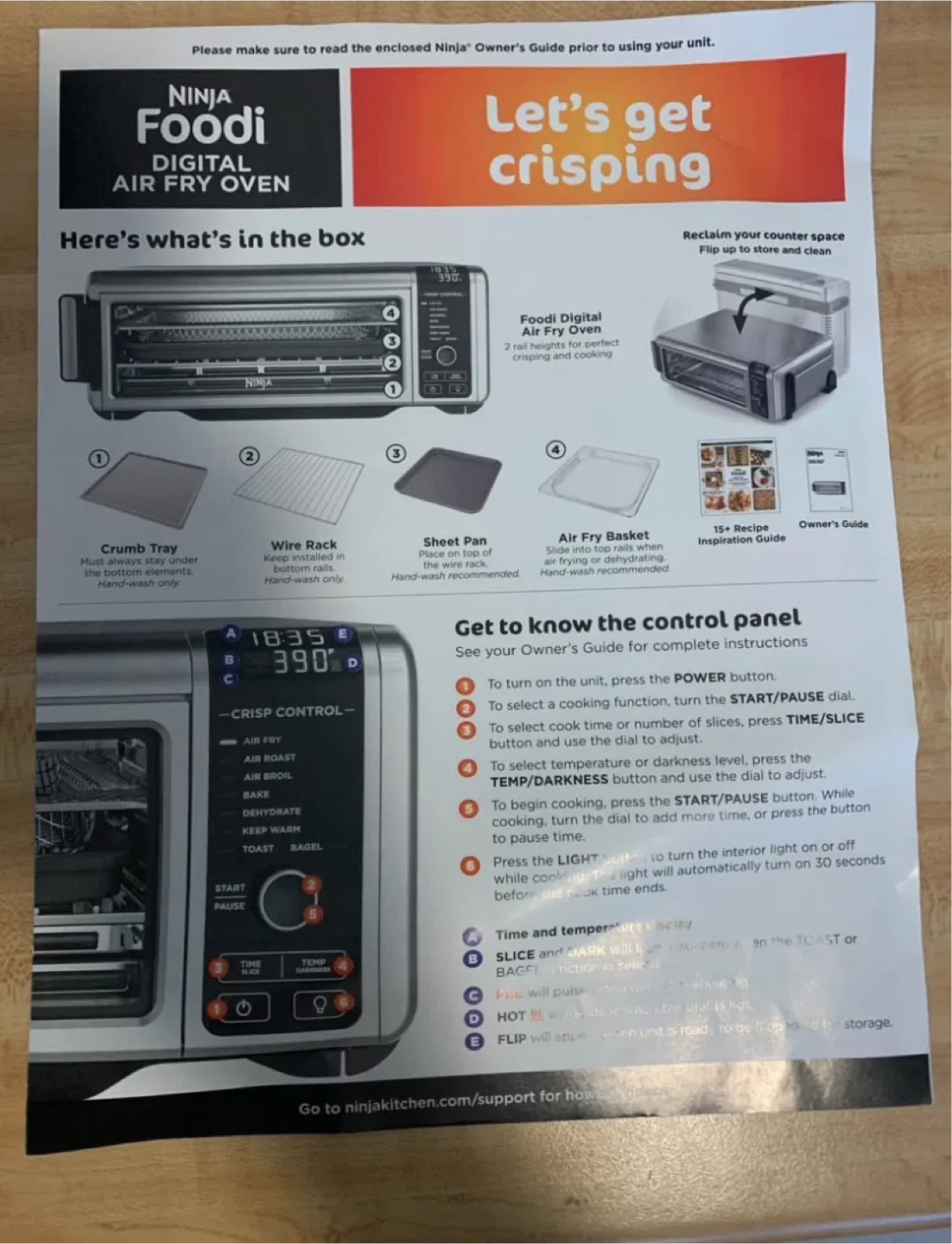 Ninja Foodi Digital Air Fry Oven image indicator(9)