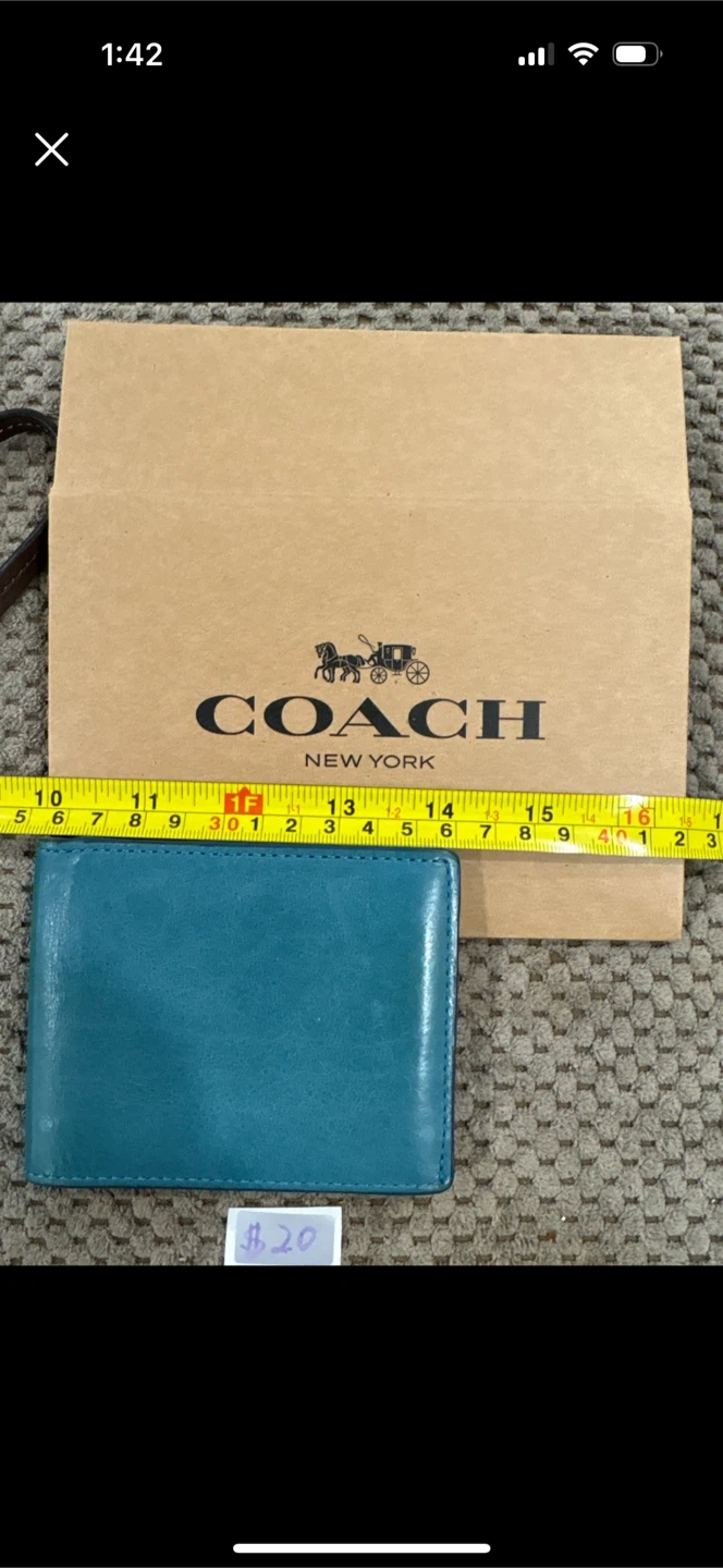 Coach Bi-Fold Wallet - Teal