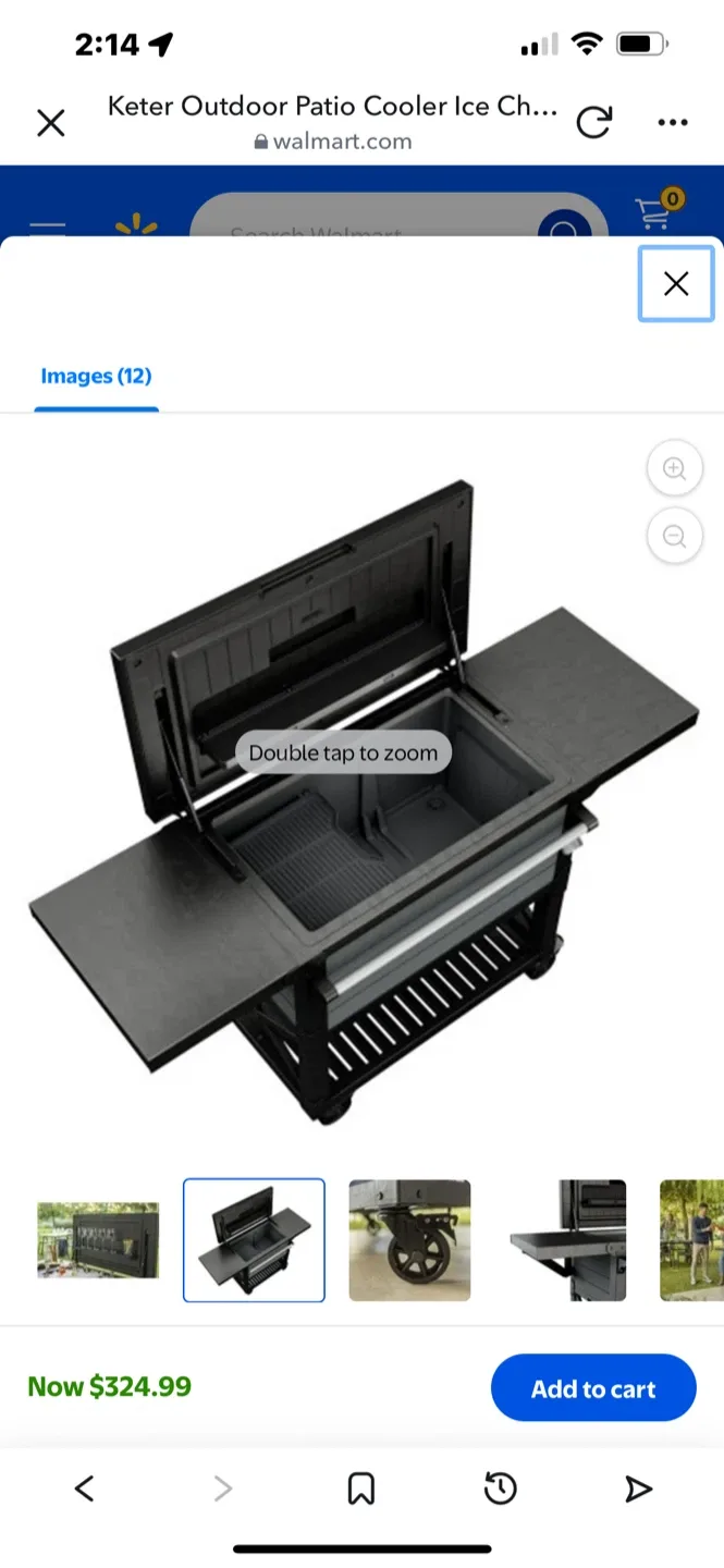 Keter Outdoor Patio Cooler Ice Chest Cart image indicator(5)