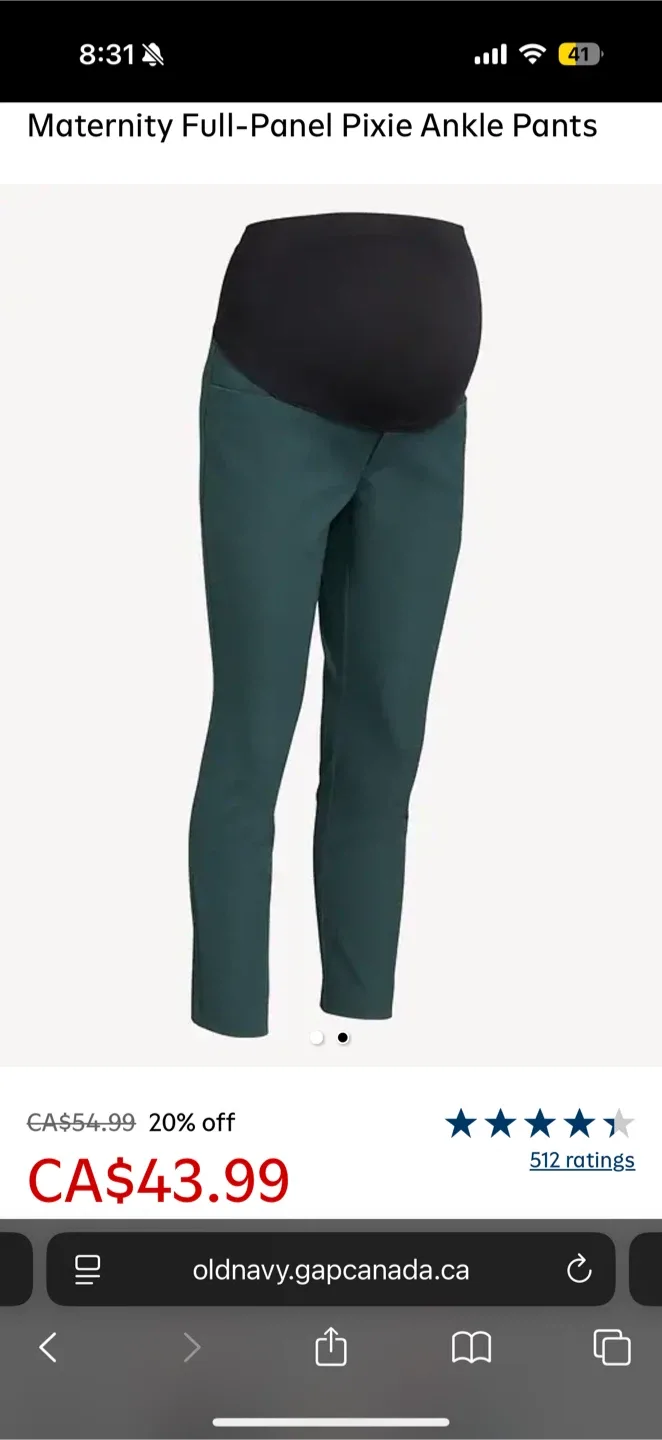 New with tags Maternity Red Pants Size 4 Medium Stretchable image indicator(4)