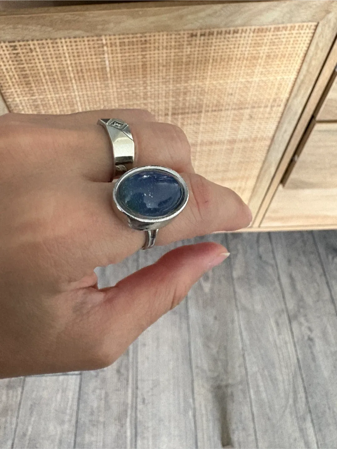 Silver Ring with Blue Stone thumbnail