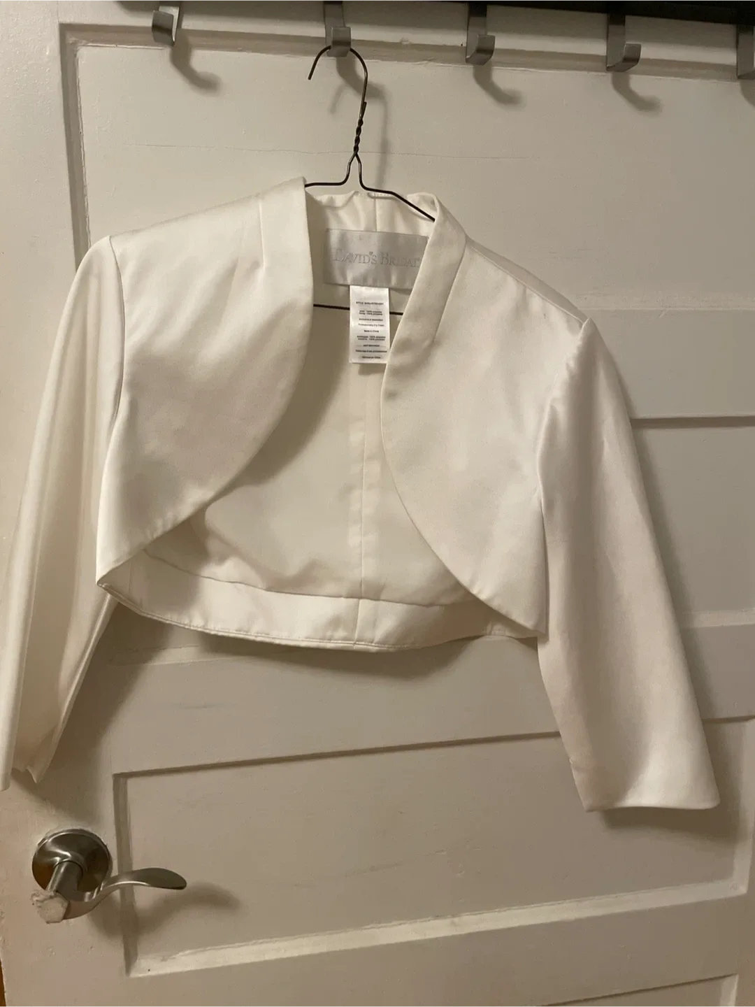 David's Bridal Ivory Bolero Jacket - Size Small image indicator(3)