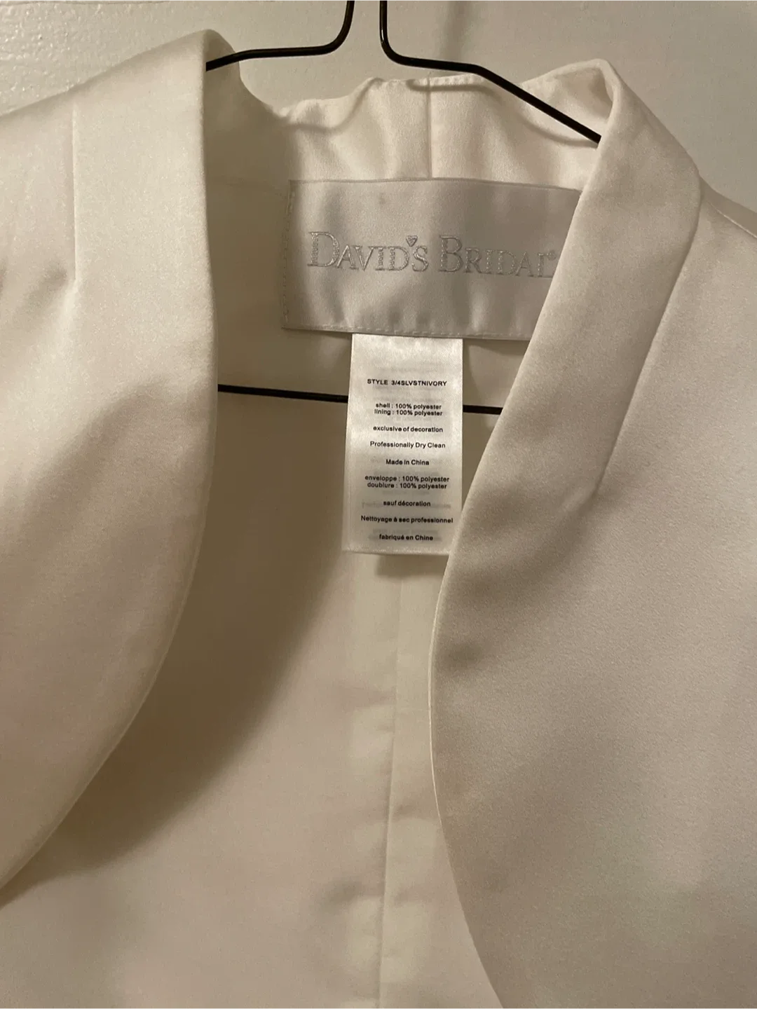 David's Bridal Ivory Bolero Jacket - Size Small image indicator(2)