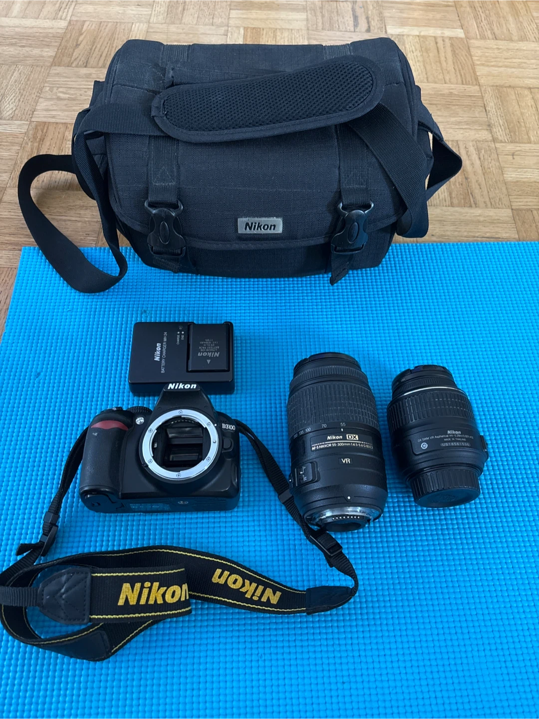 Nikon D3100 DSLR Camera with Lenses & Bag