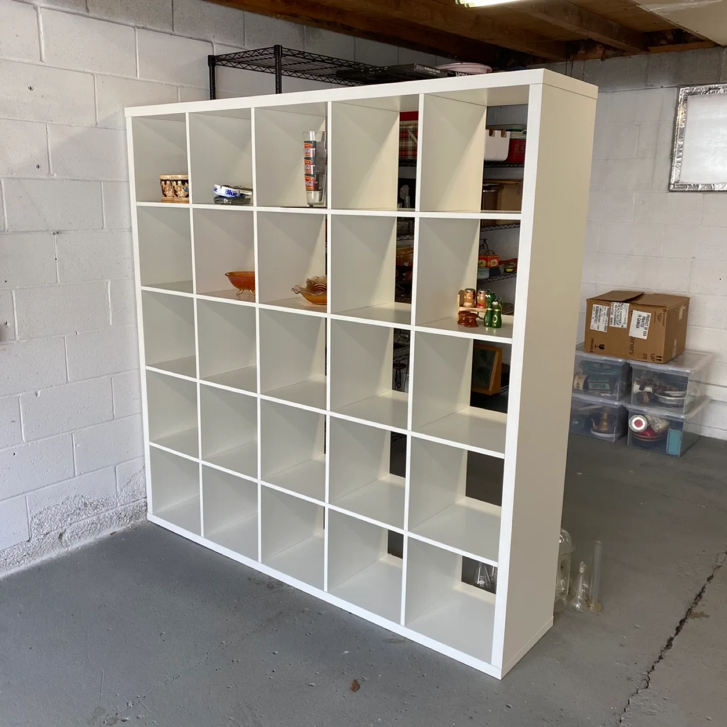 White Ikea 5x5 Kallax Shelf thumbnail