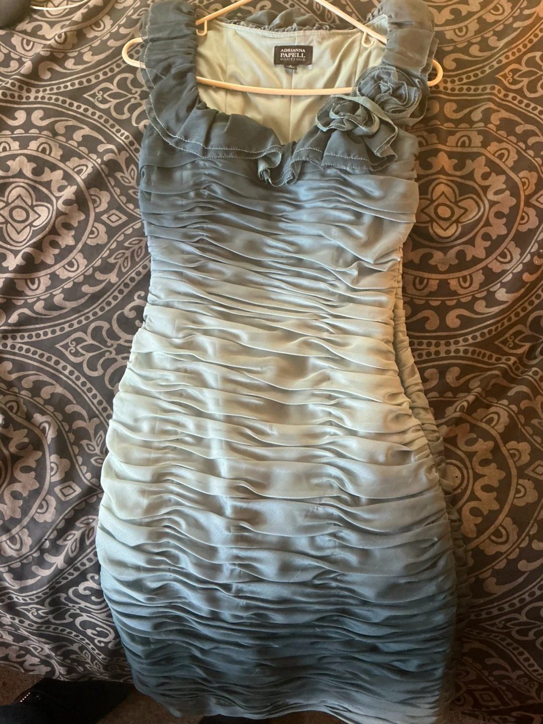 Adrianna Papell Ombre Blue Dress - Size 8