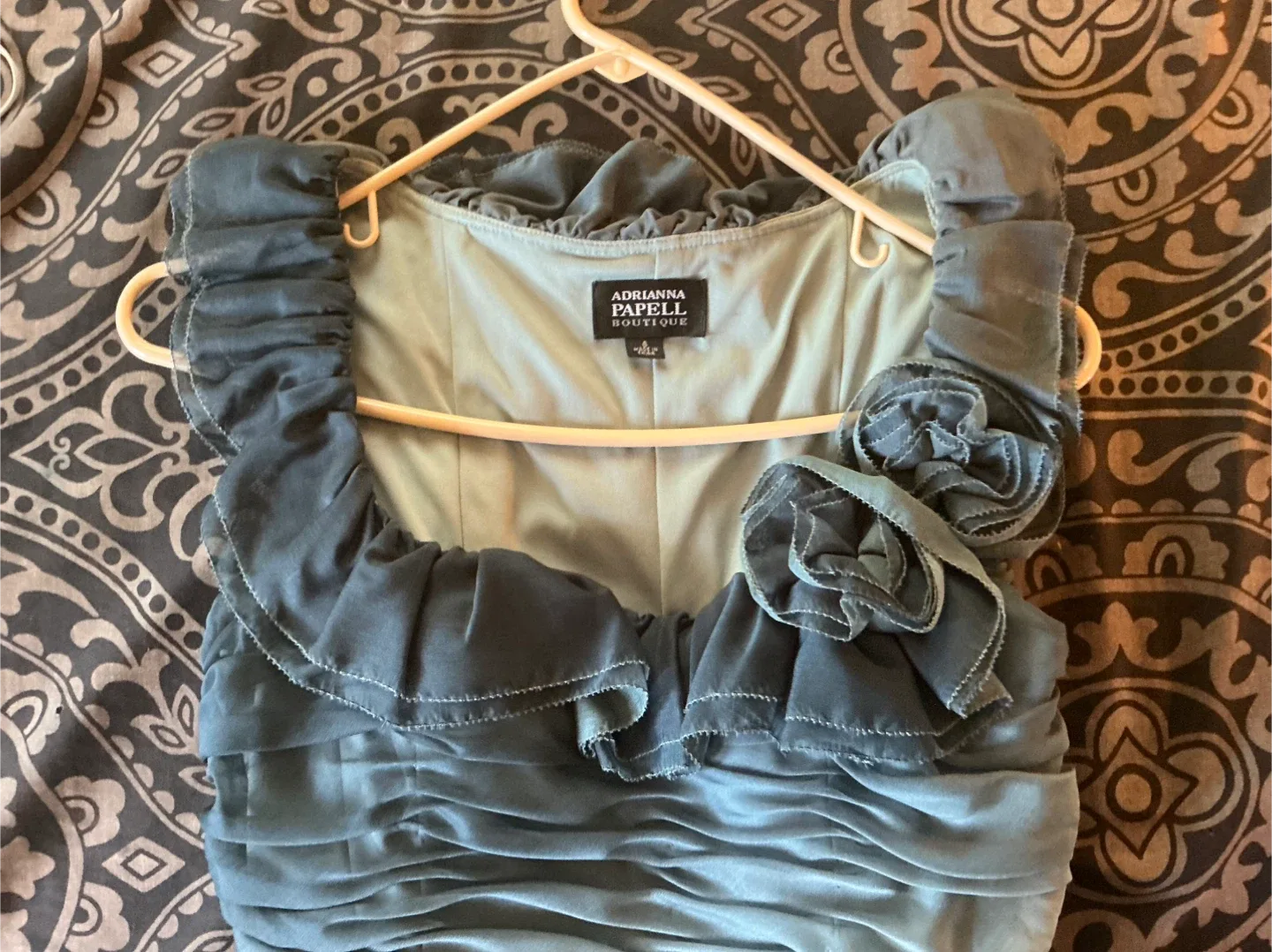 Adrianna Papell Ombre Blue Dress - Size 8 image indicator(2)