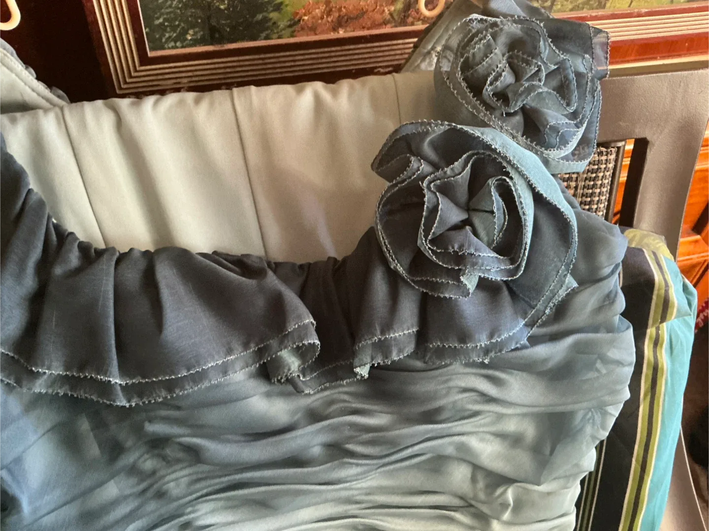 Adrianna Papell Ombre Blue Dress - Size 8 image indicator(8)