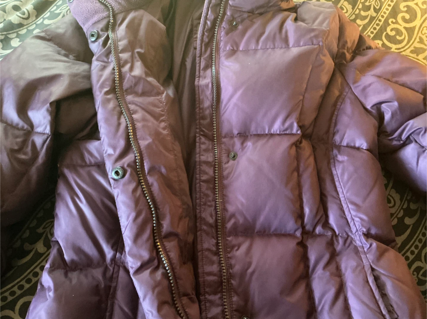 Eddie Bauer Purple Down Puffer Coat