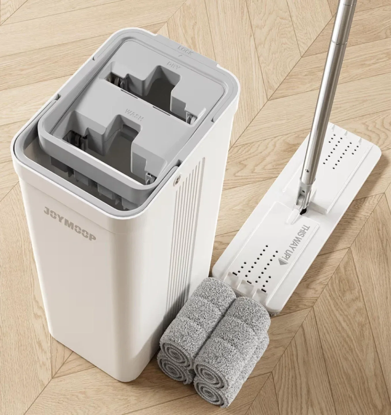 Joymoop Wash Mop with Self-Cleaning Bucket