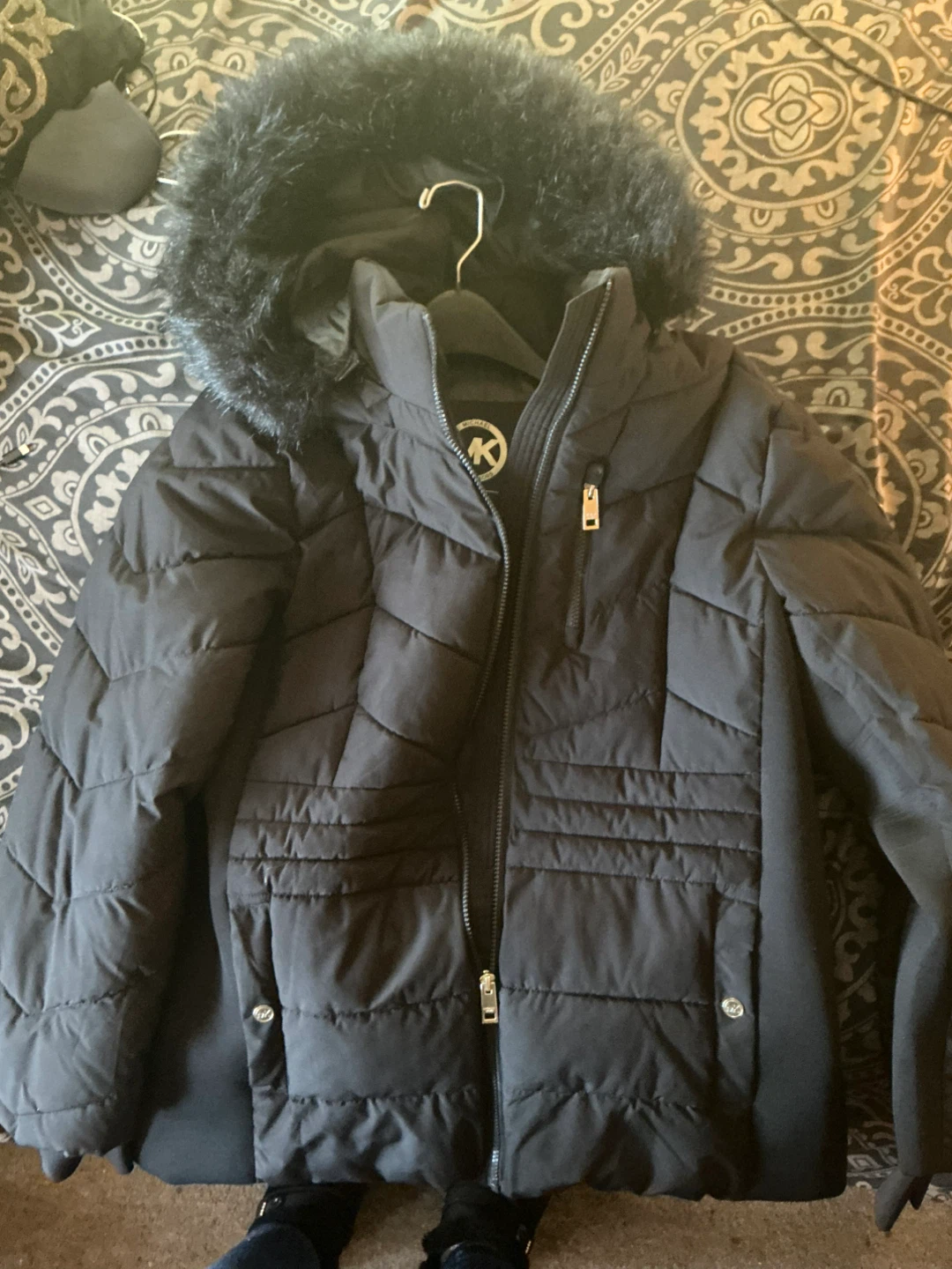 Michael Kors Black Puffer Jacket - Size XL