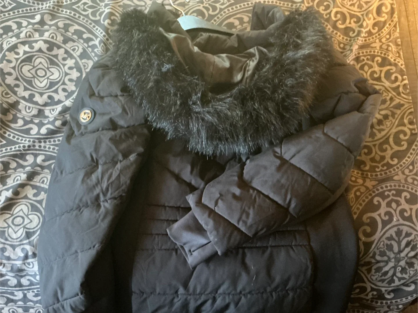 Michael Kors Black Puffer Jacket - Size XL image indicator(7)