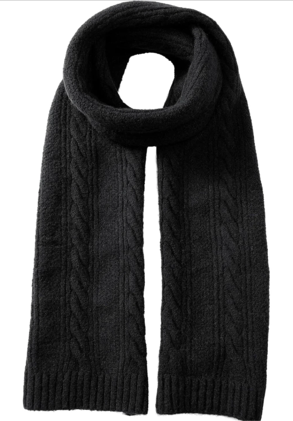 Fashion Delicate Knitted Scarf - Black, 70 inch