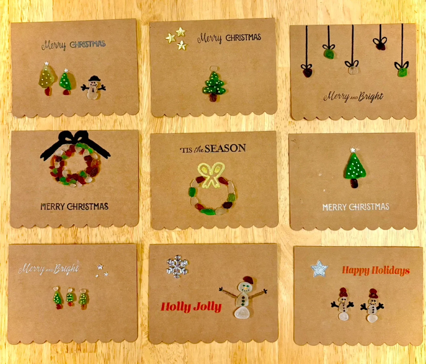 Handmade ‘BEACH GLASS’ Christmas Cards image indicator(2)