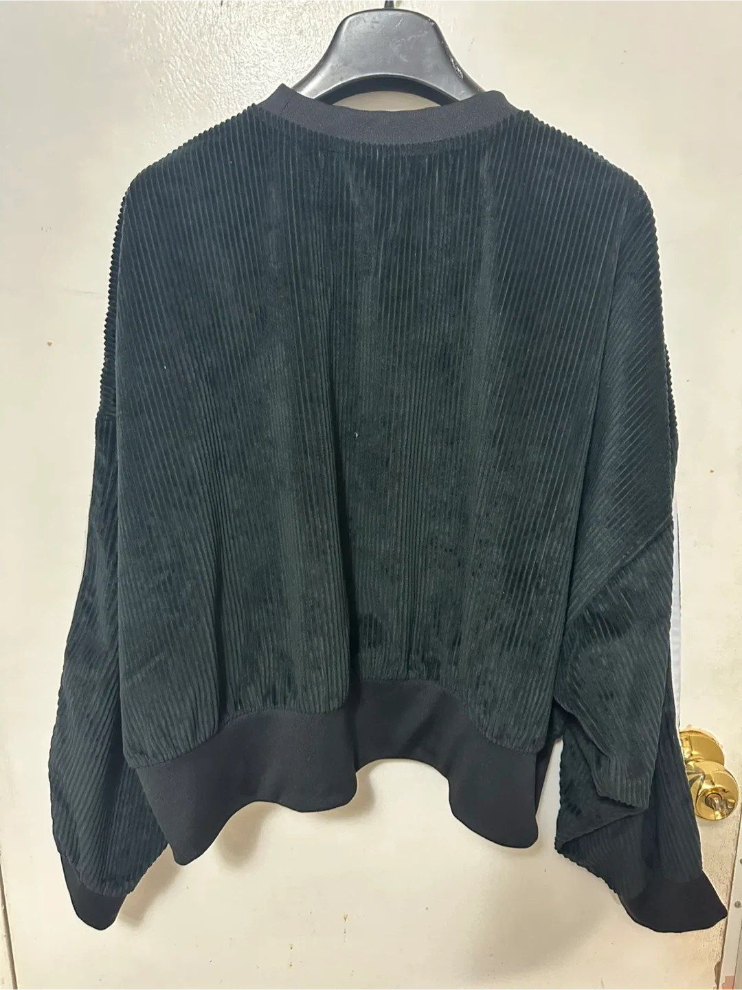 Adidas Black Corduroy Pullover - Size Large image indicator(3)