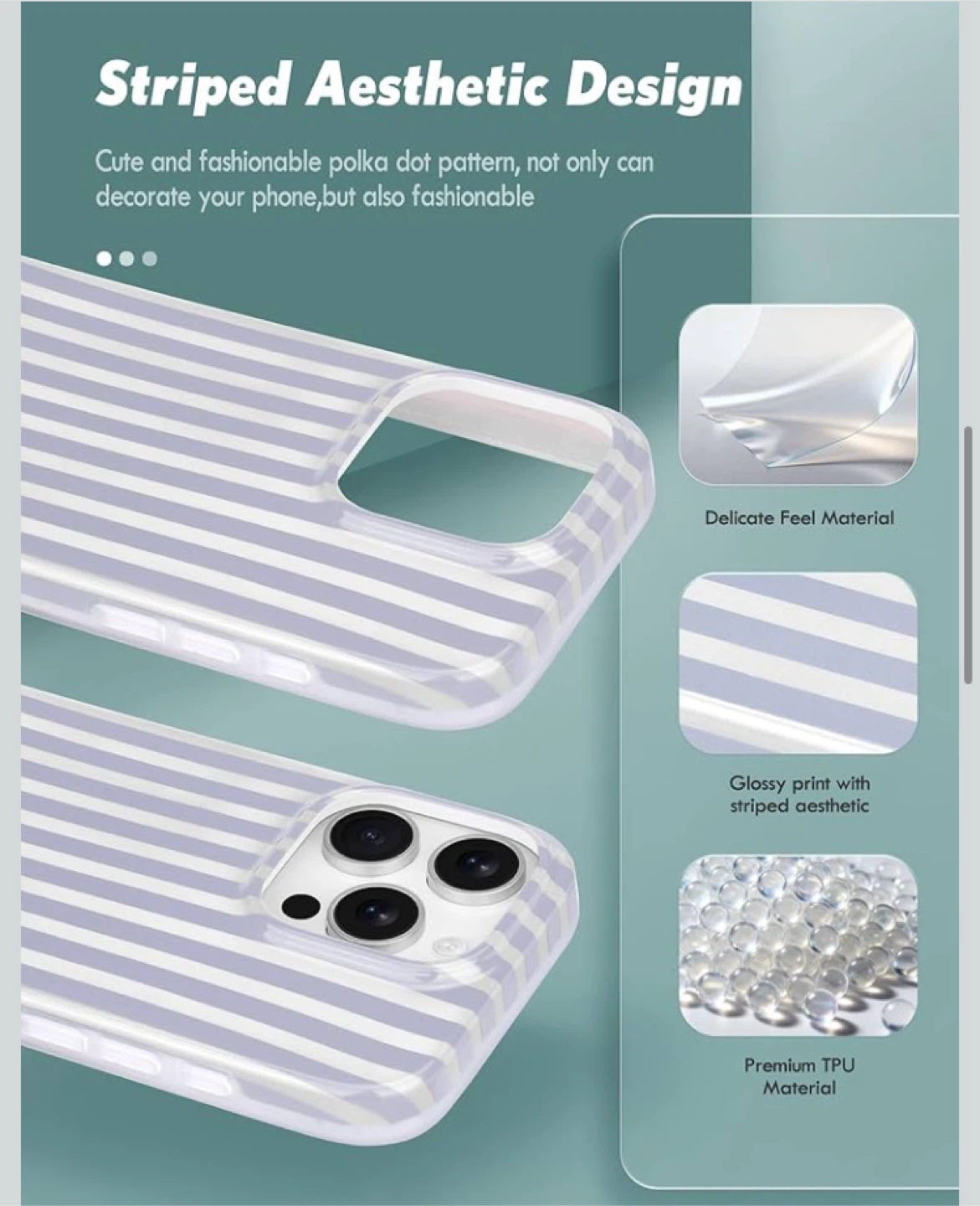 iPhone 16 Pro Max Striped Phone Case - New - photo 3