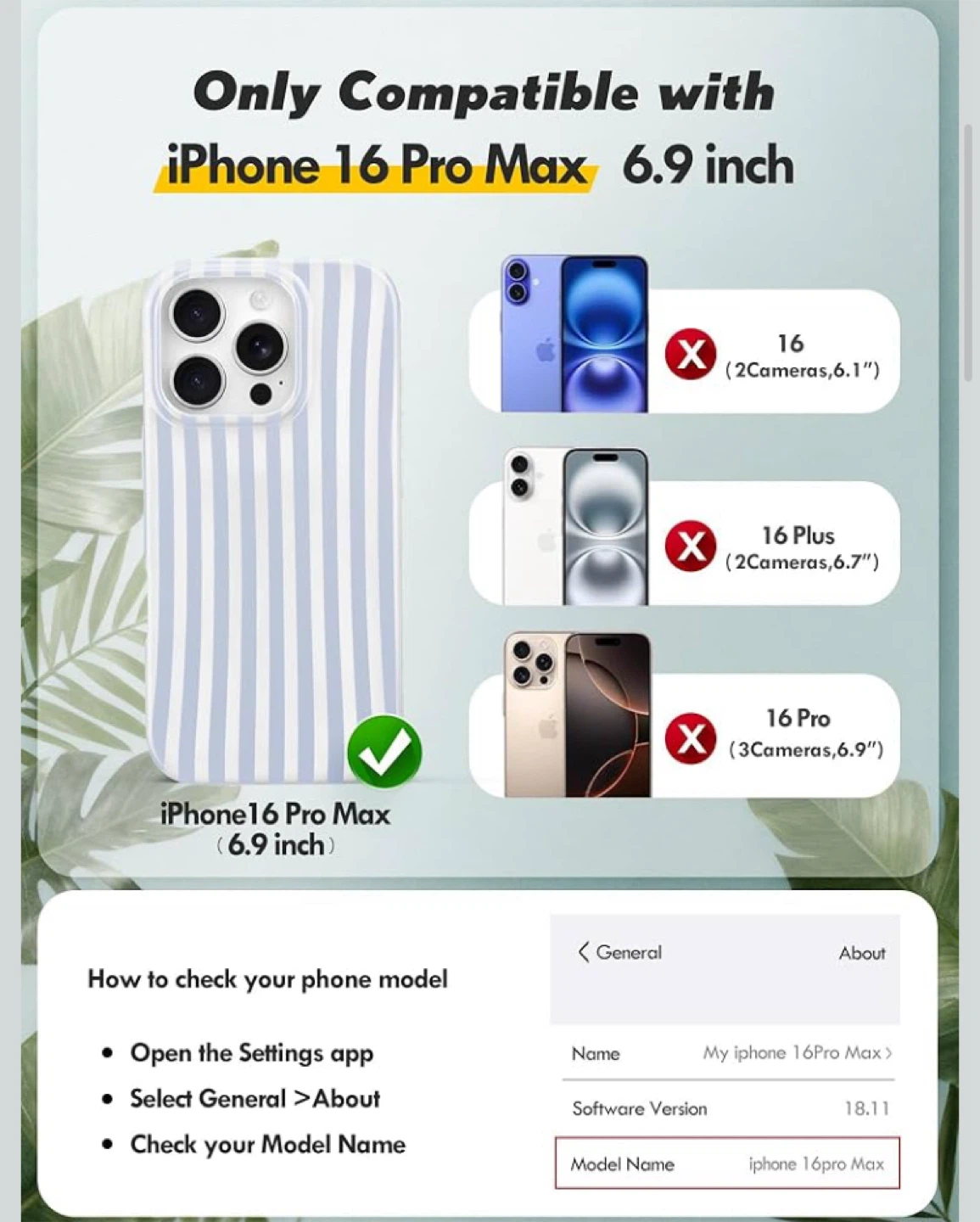 iPhone 16 Pro Max Striped Phone Case - New - photo 2