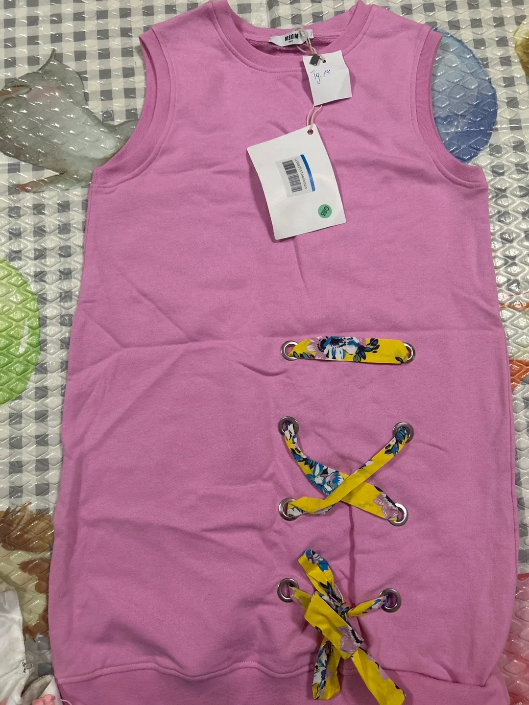 MSGM Pink Sleeveless Dress thumbnail