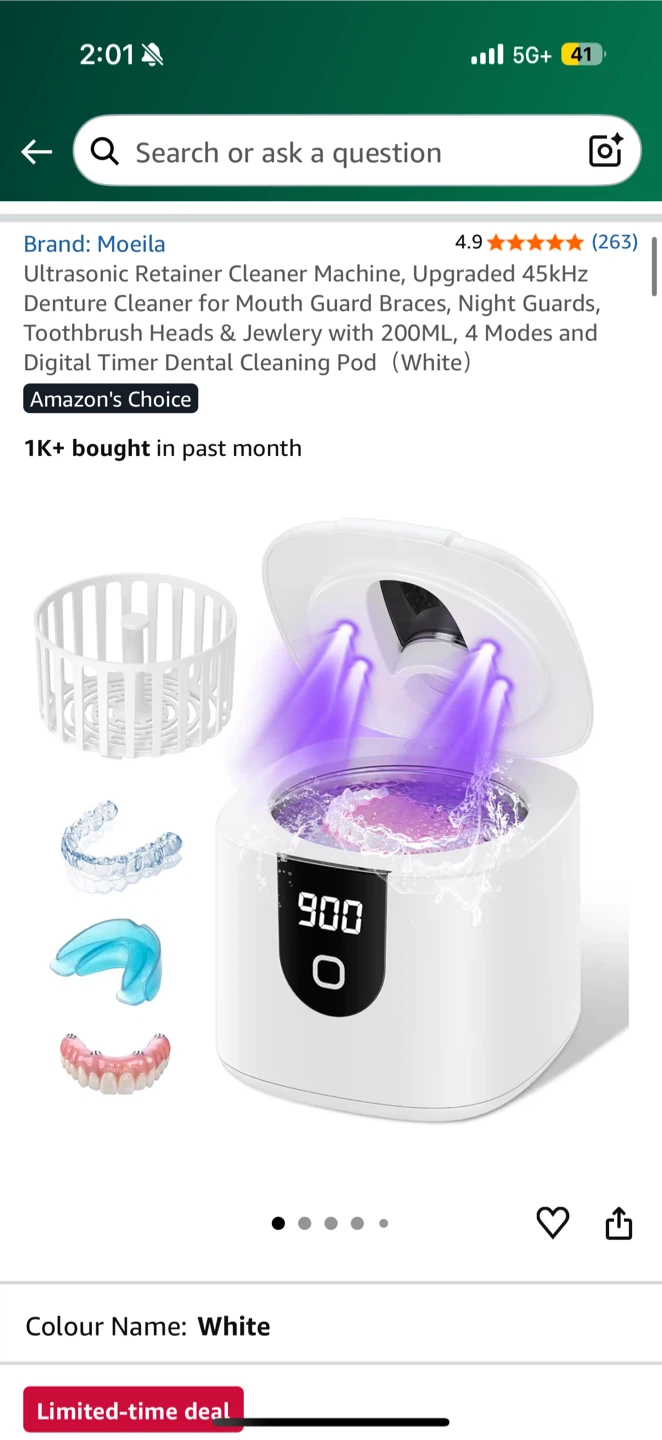 New in box! Ultrasonic Cleaner for retainer, jewelry, toothbrush