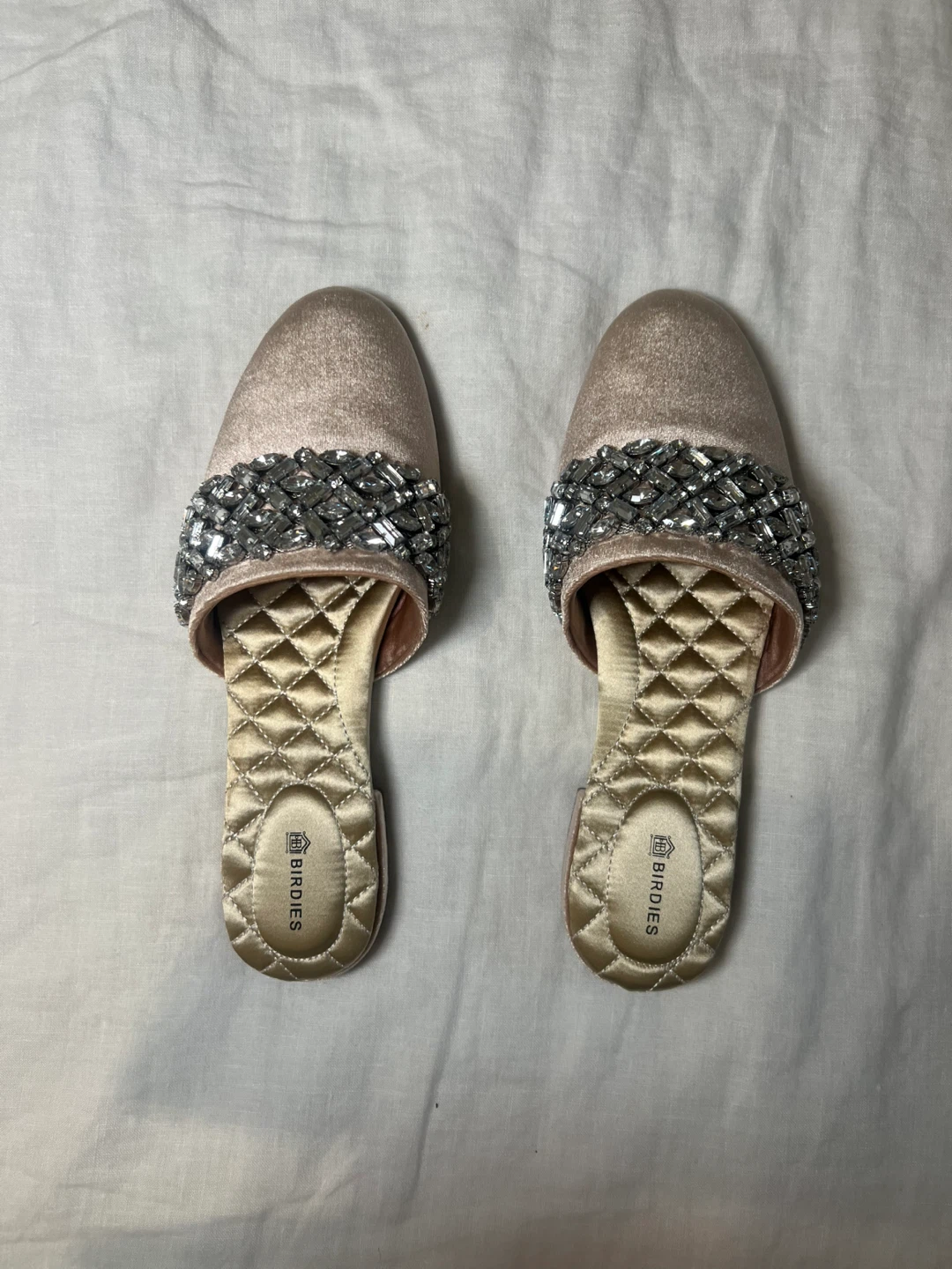 Velvet Slippers, Size 7.5