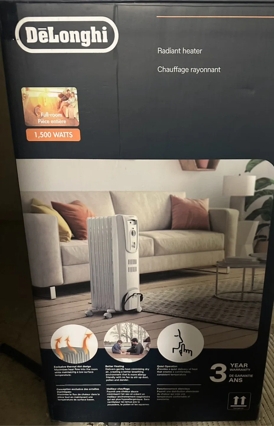 DeLonghi Oil-Filled Radiator Space Heater image indicator(2)