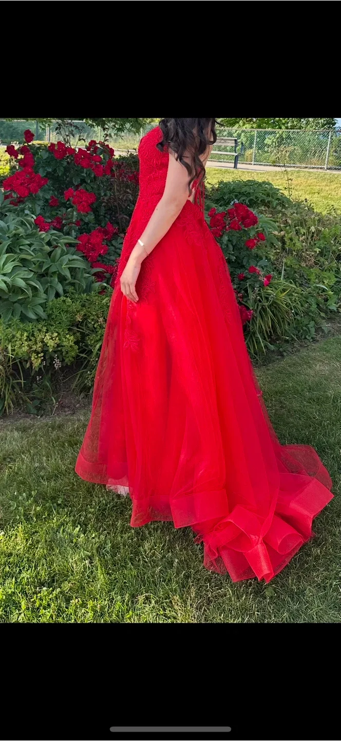 Martine Willem size 2 Red Prom Dress image indicator(8)