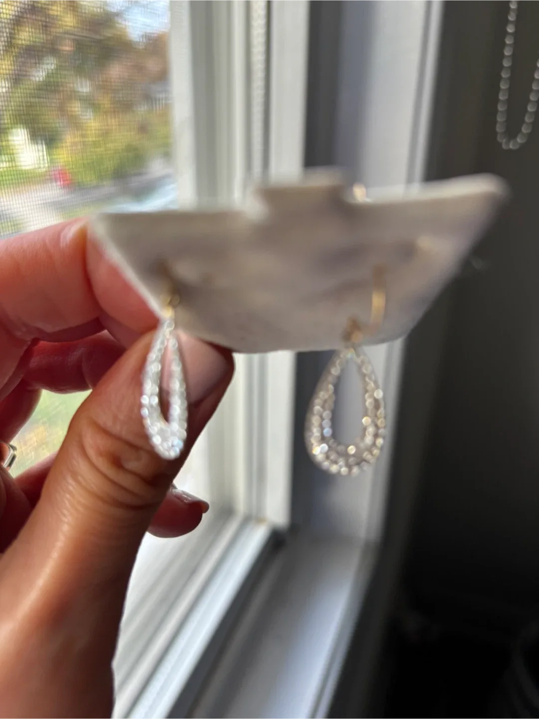 14K Gold Teardrop Dangle Earrings image indicator(6)