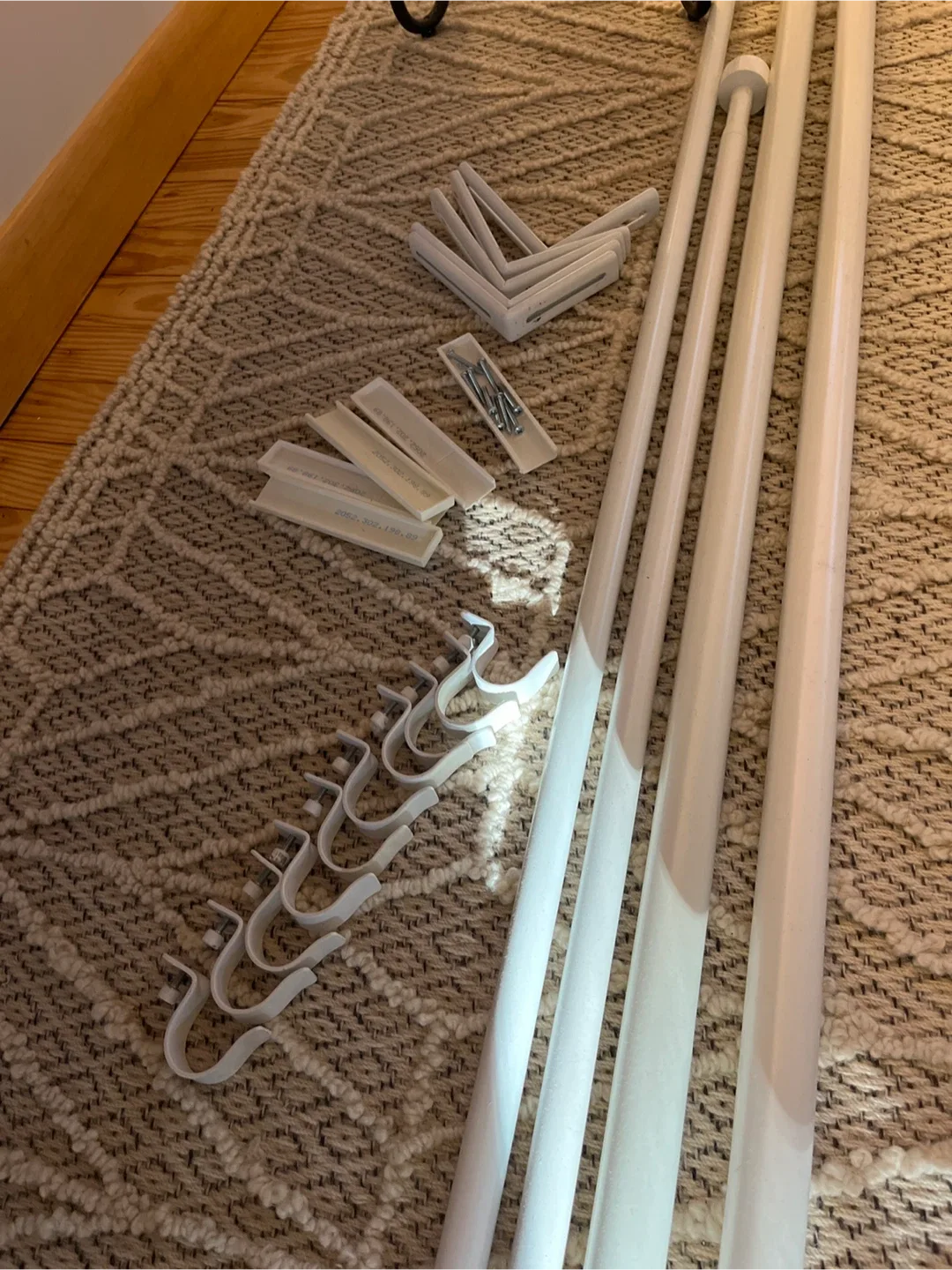 IKEA White Curtain Rods with Hardware image indicator(2)