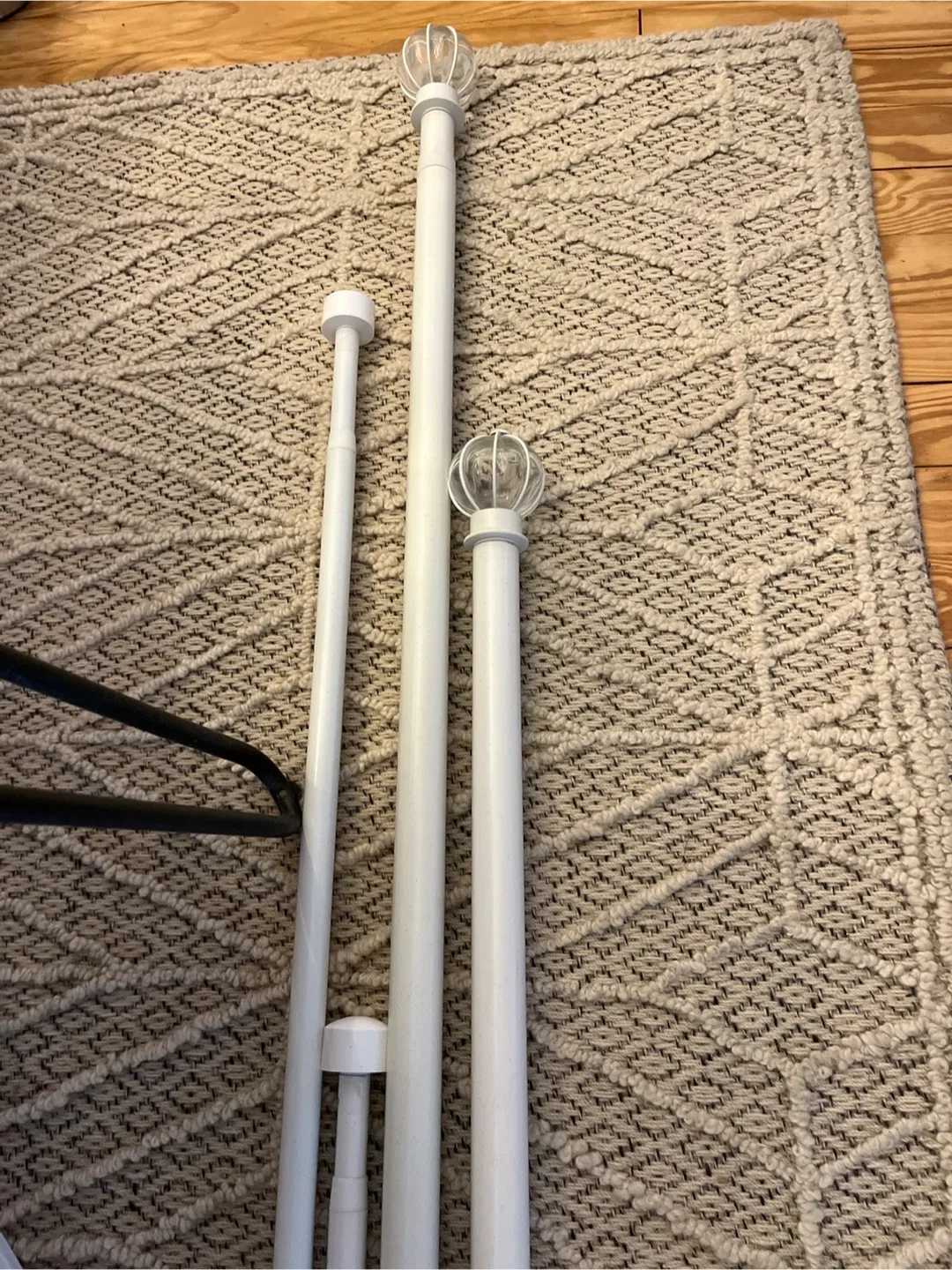 IKEA White Curtain Rods with Hardware image indicator(3)
