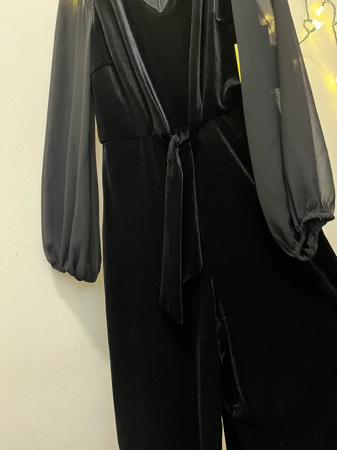 CeCe Black Velvet Jumpsuit image indicator(5)