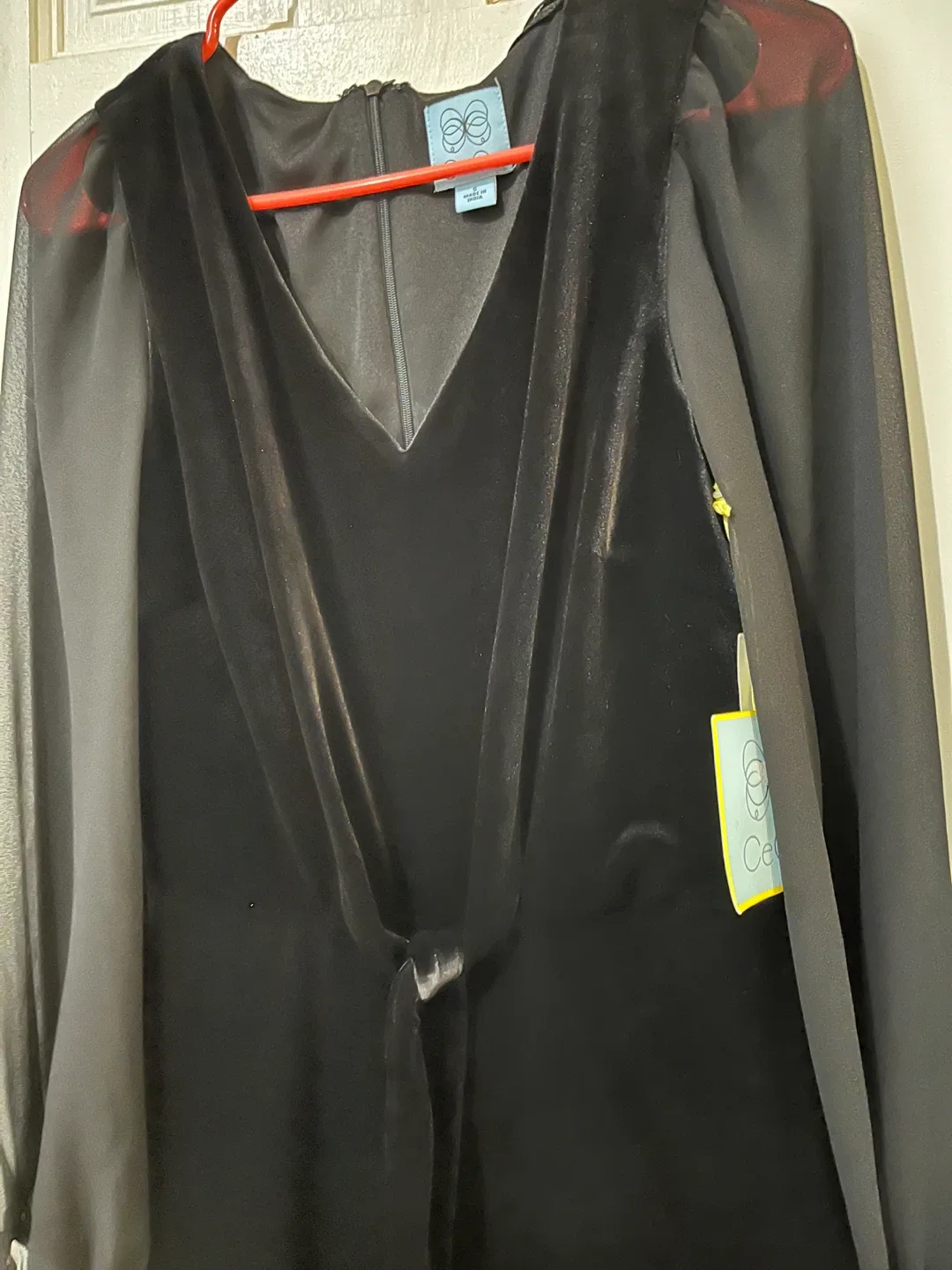 CeCe Black Velvet Jumpsuit image indicator(4)