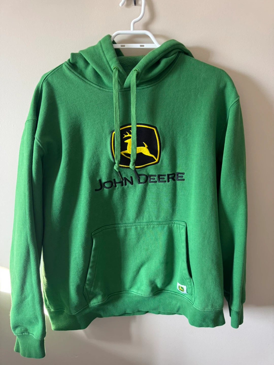 Mens John Deere Green Hoodie - Size Large