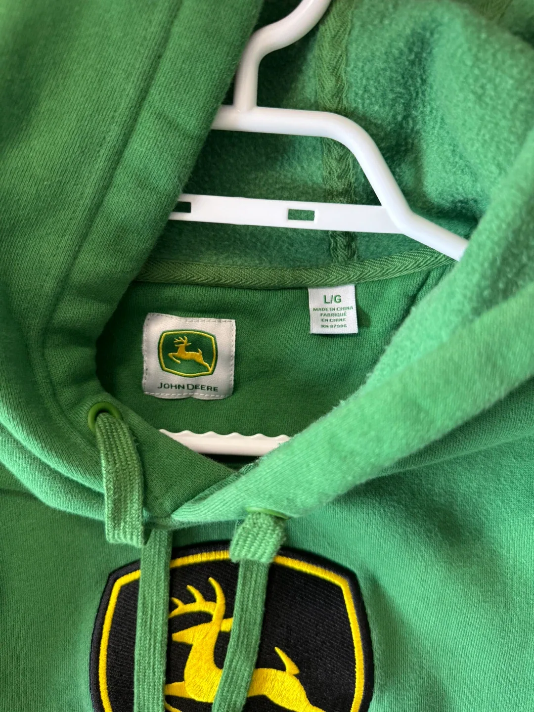 Mens John Deere Green Hoodie - Size Large image indicator(2)