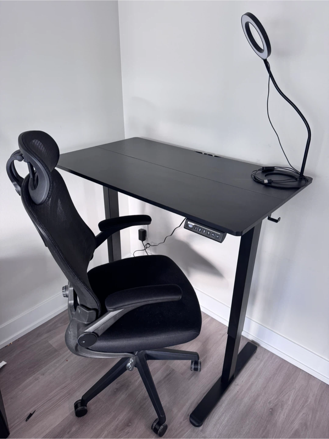 Black Adjustable Standing Desk & Office Chair - photo 4