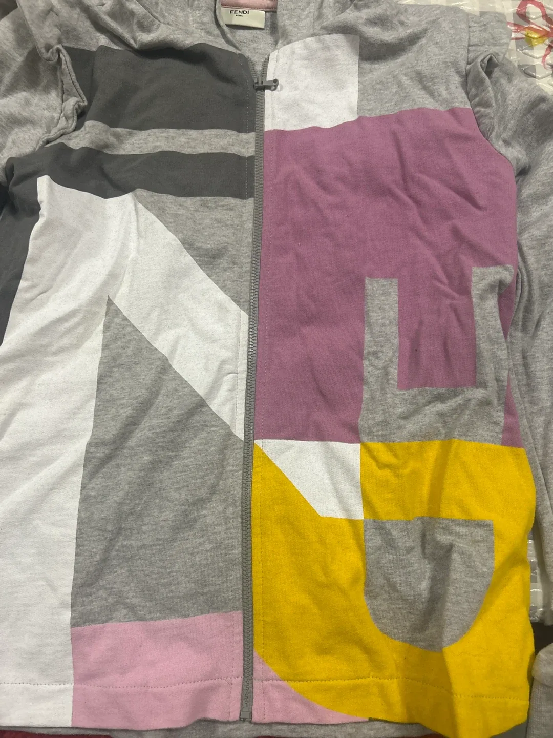 Fendi Roma Kids' Hoodie - Gray & Multi-Color image indicator(3)