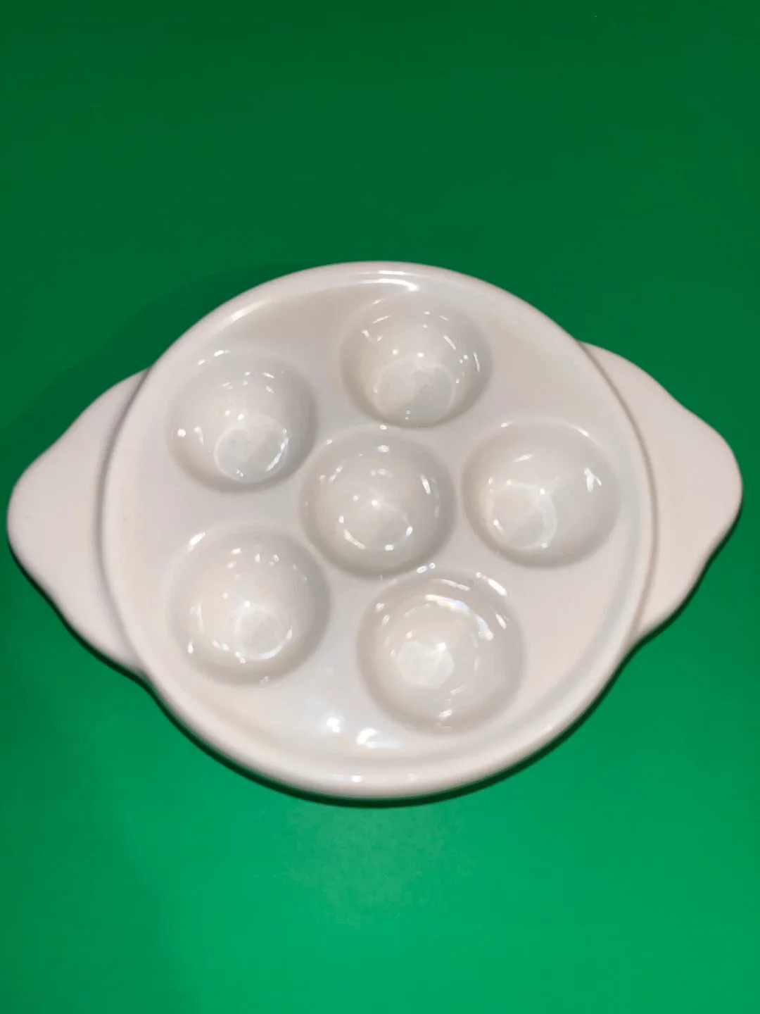 White Ceramic Escargot Dish image indicator(3)