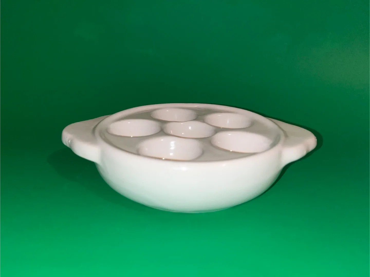 White Ceramic Escargot Dish image indicator(2)