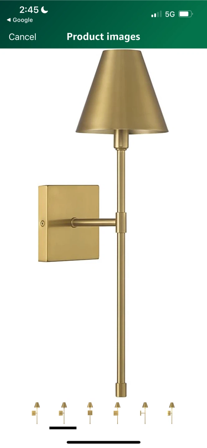 Brand New Gold Wall Sconce Lighting Fixture - photo 2